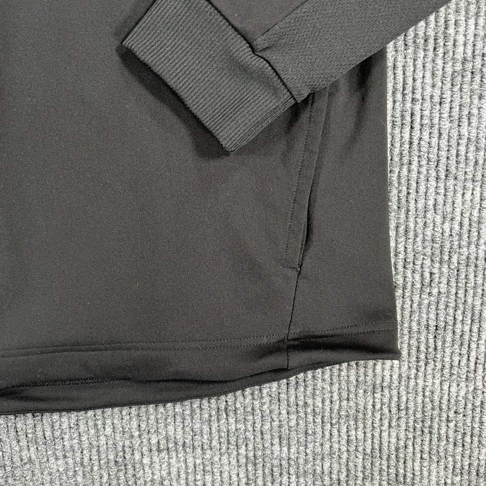 Adidas Pullover Mens Small Black Long Sleeve 1/4 Zip Mock Neck Golf Casual
